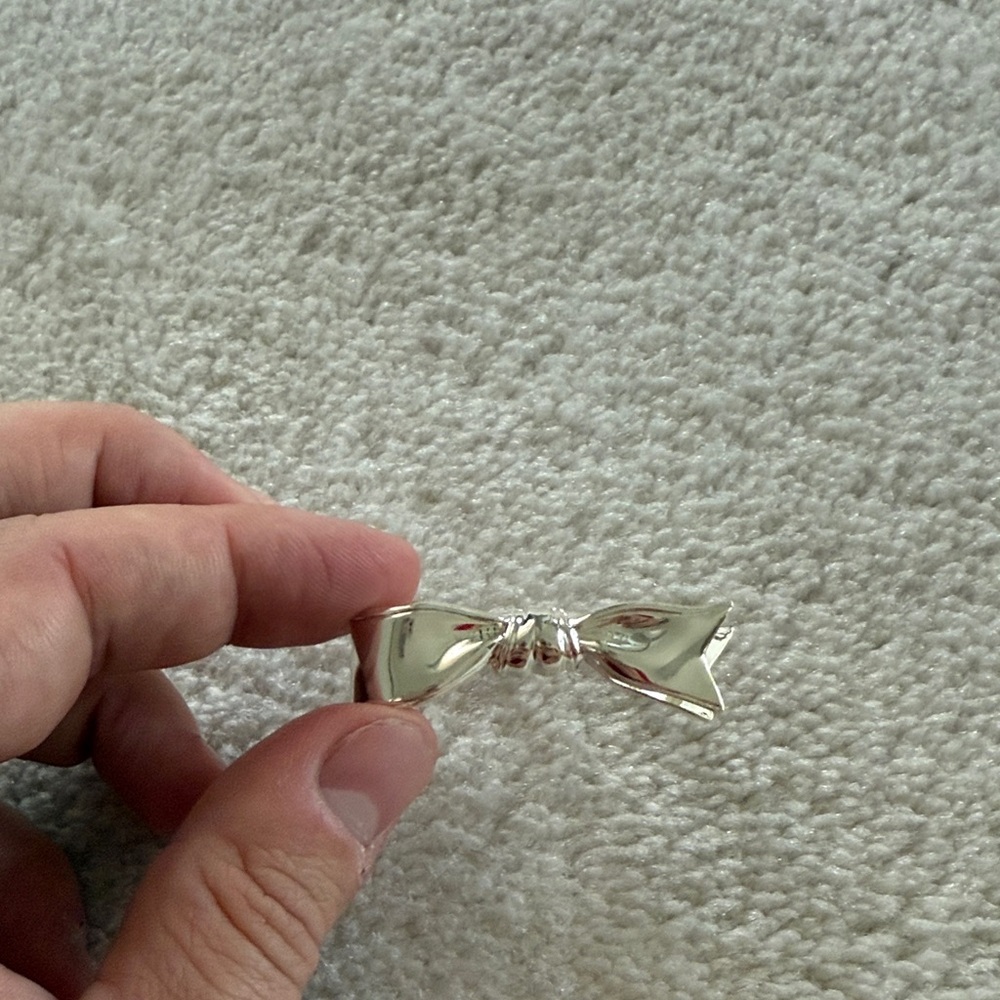 Vintage Silver tone Bow Ring